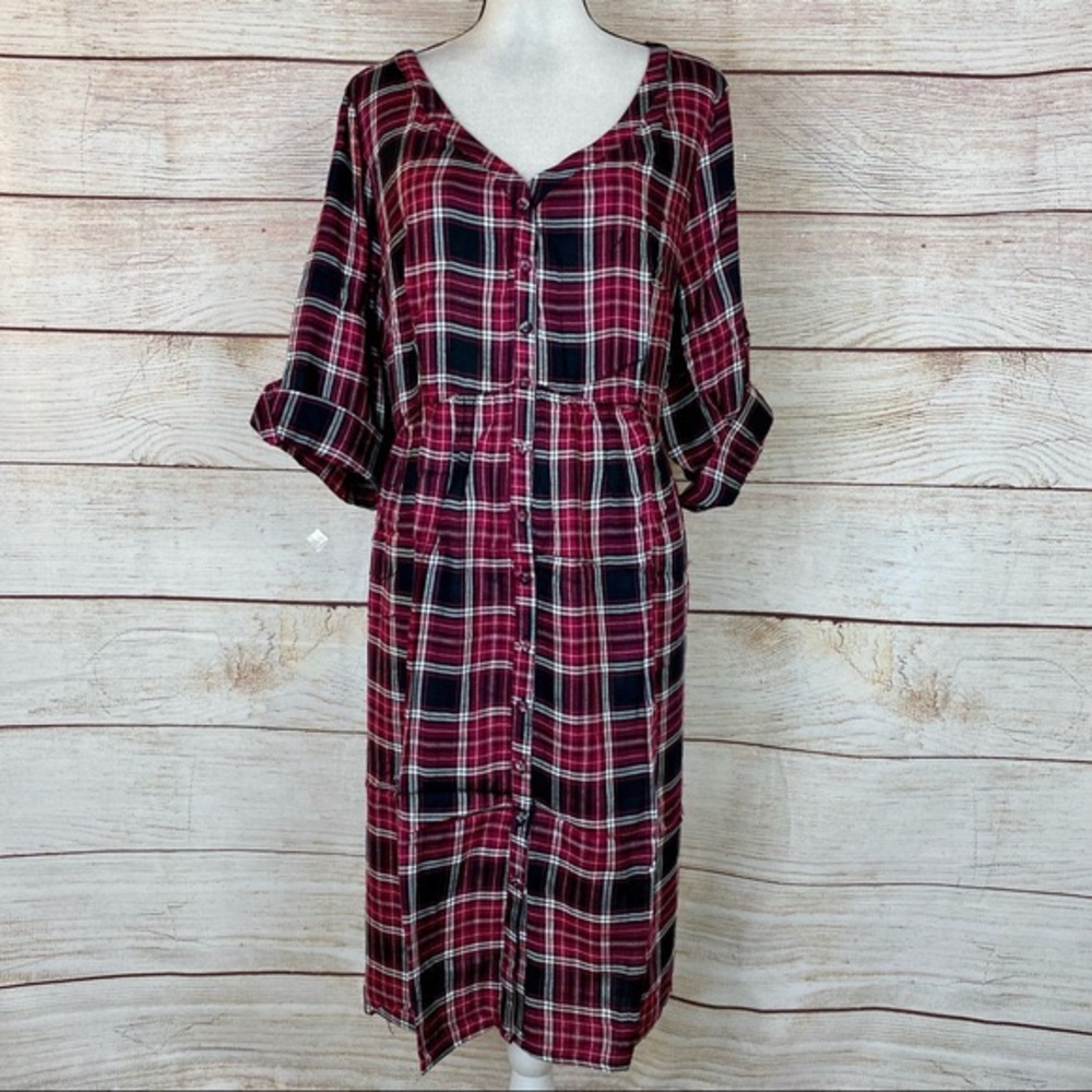 🎉HOST PIC!🎉🍷Torrid Plaid Dress - Picture 6 of 11